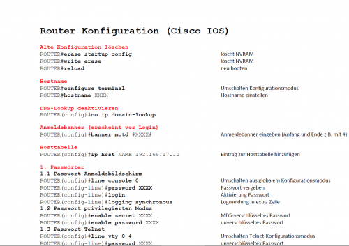 Mehr Informationen zu "Cisco - Routerkonfiguration"